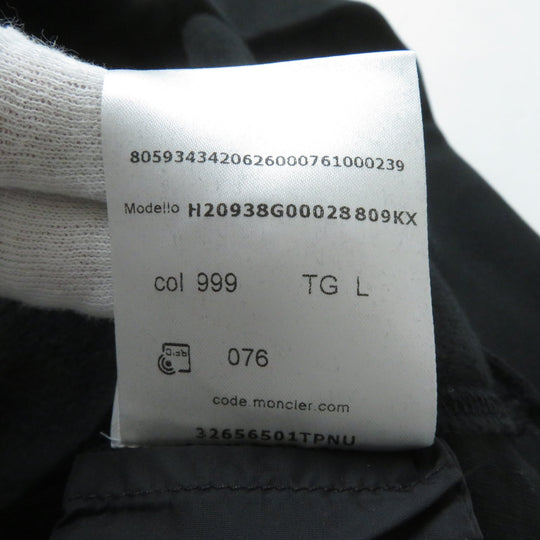MONCLER pullover Main: 100% cotton, back body: 100% nylon, rib part: 100% cotton, back body lining: 100% cotton, other fabric: 100% nylon, embroidery part: 100% rayon black SWEAT SHIRT Women L Used Authentic