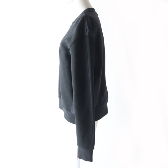 MONCLER pullover Main: 100% cotton, back body: 100% nylon, rib part: 100% cotton, back body lining: 100% cotton, other fabric: 100% nylon, embroidery part: 100% rayon black SWEAT SHIRT Women L Used Authentic