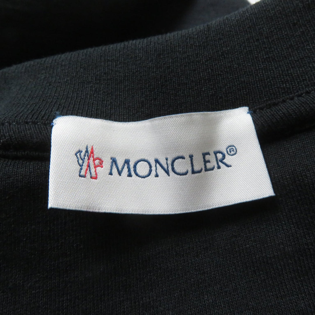 MONCLER pullover Main: 100% cotton, back body: 100% nylon, rib part: 100% cotton, back body lining: 100% cotton, other fabric: 100% nylon, embroidery part: 100% rayon black SWEAT SHIRT Women L Used Authentic