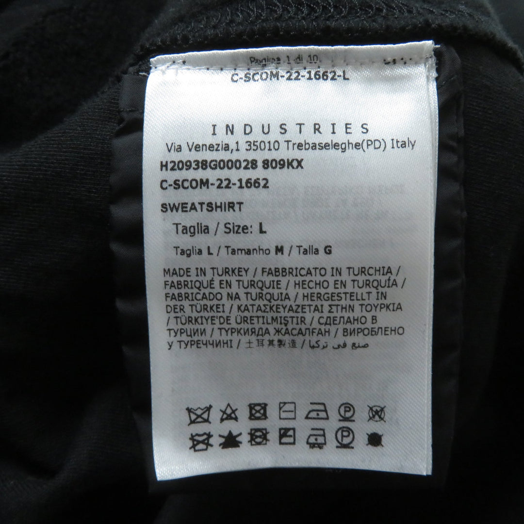 MONCLER pullover Main: 100% cotton, back body: 100% nylon, rib part: 100% cotton, back body lining: 100% cotton, other fabric: 100% nylon, embroidery part: 100% rayon black SWEAT SHIRT Women L Used Authentic
