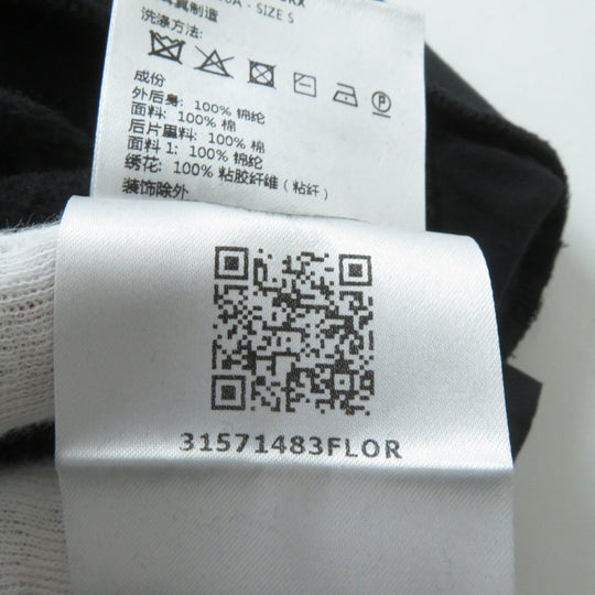 MONCLER pullover Main: 100% cotton, back body: 100% nylon, rib part: 100% cotton, back body lining: 100% cotton, other fabric: 100% nylon, embroidery part: 100% rayon black SWEAT SHIRT Women S Used Authentic