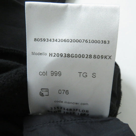 MONCLER pullover Main: 100% cotton, back body: 100% nylon, rib part: 100% cotton, back body lining: 100% cotton, other fabric: 100% nylon, embroidery part: 100% rayon black SWEAT SHIRT Women S Used Authentic