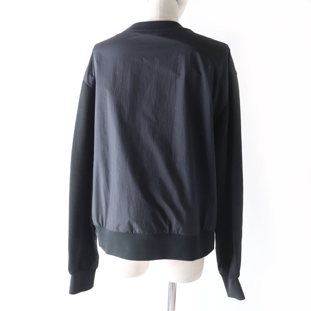 MONCLER pullover Main: 100% cotton, back body: 100% nylon, rib part: 100% cotton, back body lining: 100% cotton, other fabric: 100% nylon, embroidery part: 100% rayon black SWEAT SHIRT Women S Used Authentic