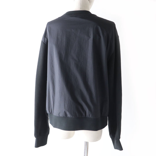 MONCLER pullover Main: 100% cotton, back body: 100% nylon, rib part: 100% cotton, back body lining: 100% cotton, other fabric: 100% nylon, embroidery part: 100% rayon black SWEAT SHIRT Women S Used Authentic