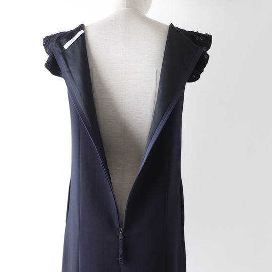 FOXEY one piece 39335 Outer: 80% wool, Outer: 20% polyester, Lining: 100% cupra, Part: 100% cotton Midnight blue Women 38 Used Authentic