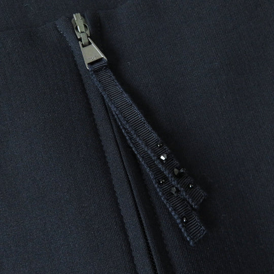 FOXEY one piece 39335 Outer: 80% wool, Outer: 20% polyester, Lining: 100% cupra, Part: 100% cotton Midnight blue Women 38 Used Authentic