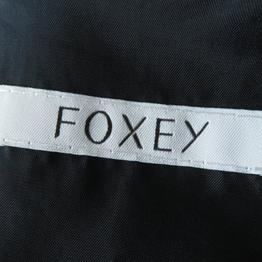 FOXEY one piece 39335 Outer: 80% wool, Outer: 20% polyester, Lining: 100% cupra, Part: 100% cotton Midnight blue Women 38 Used Authentic