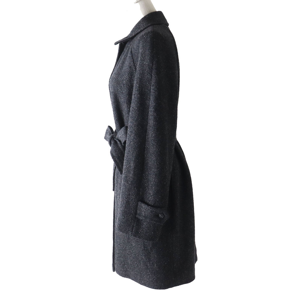 HERMES coat Outer: 100% cashmere, Lining: 100% silk Dark gray Women 36 Used Authentic