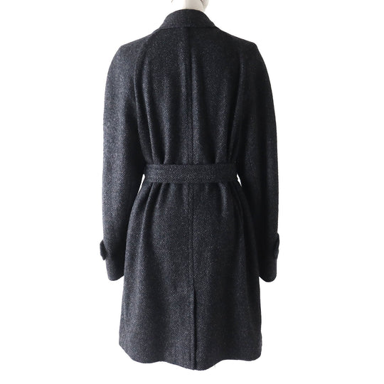 HERMES coat Outer: 100% cashmere, Lining: 100% silk Dark gray Women 36 Used Authentic