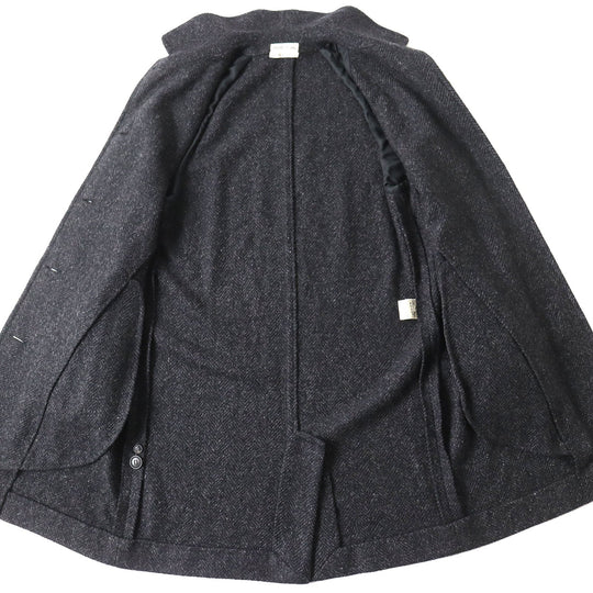 HERMES coat Outer: 100% cashmere, Lining: 100% silk Dark gray Women 36 Used Authentic