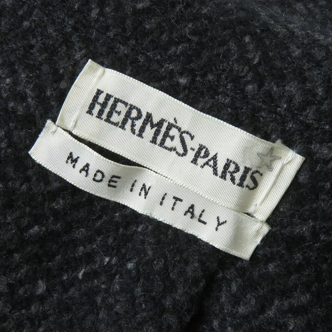 HERMES coat Outer: 100% cashmere, Lining: 100% silk Dark gray Women 36 Used Authentic