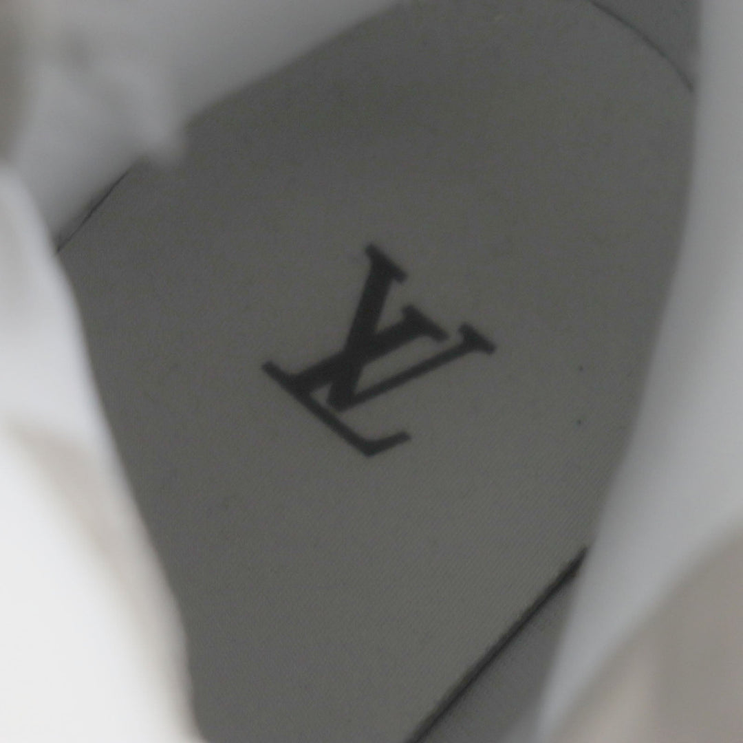 LOUIS VUITTON High cut sneakers 1A54IS Main: Leather Black x gray LV trainer line Velcro mens 6 Used Authentic