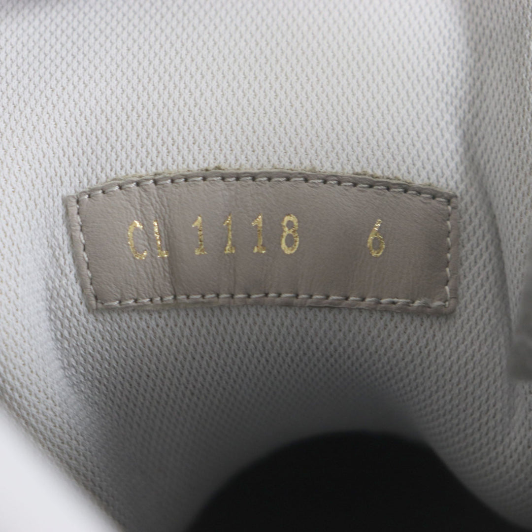 LOUIS VUITTON High cut sneakers 1A54IS Main: Leather Black x gray LV trainer line Velcro mens 6 Used Authentic