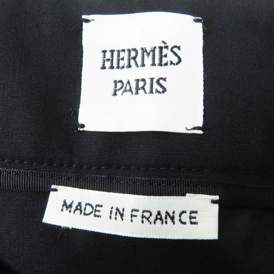 HERMES Tight Skirt Outer: 100% wool, lining trim: 88% rayon, 12% polyester black Women 34 Used Authentic