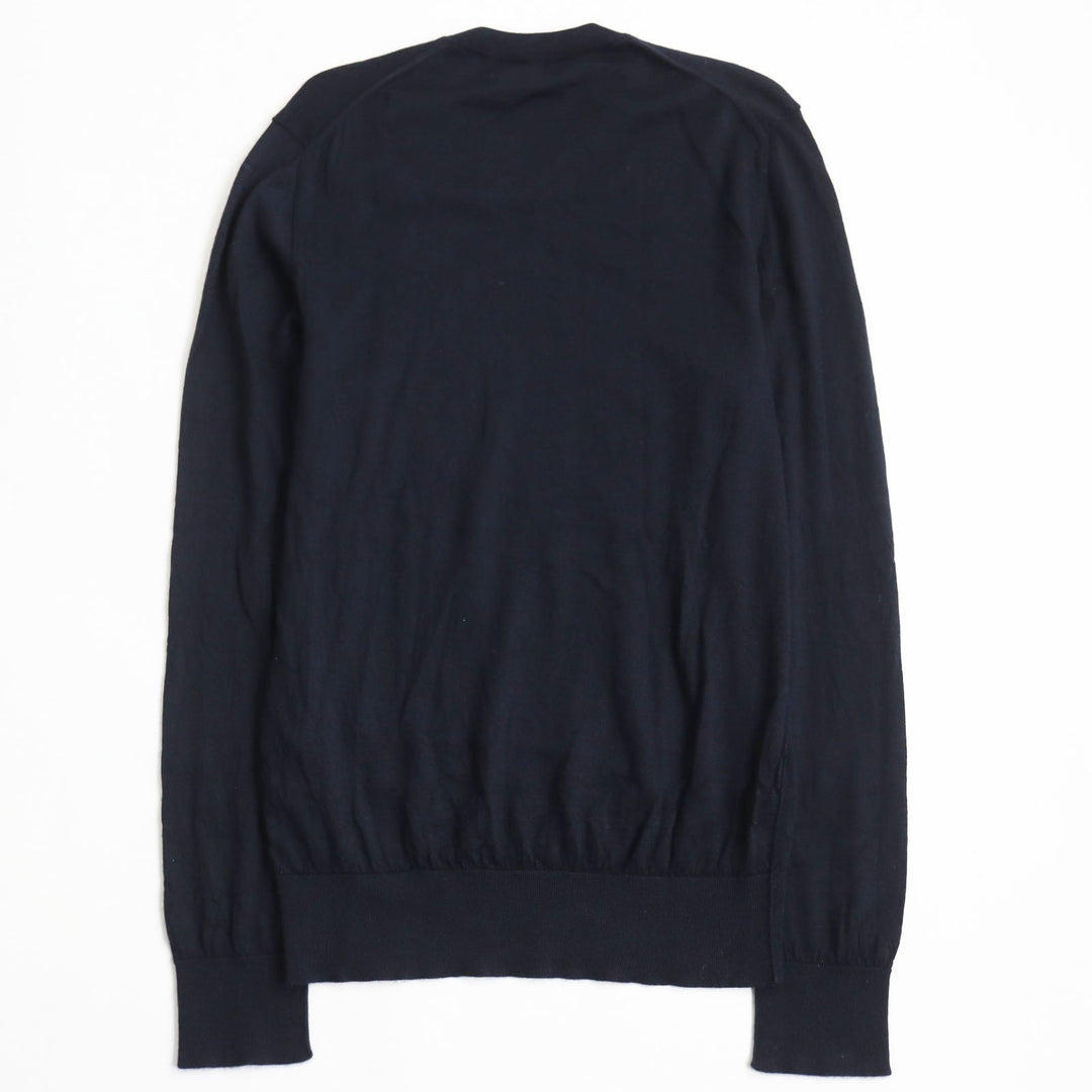 DOLCE&GABBANA sweater Main: 70% cashmere, Main: 30% silk Dark navy mens 48 Used Authentic