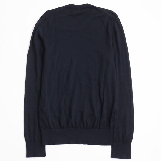 DOLCE&GABBANA sweater Main: 70% cashmere, Main: 30% silk Dark navy mens 48 Used Authentic