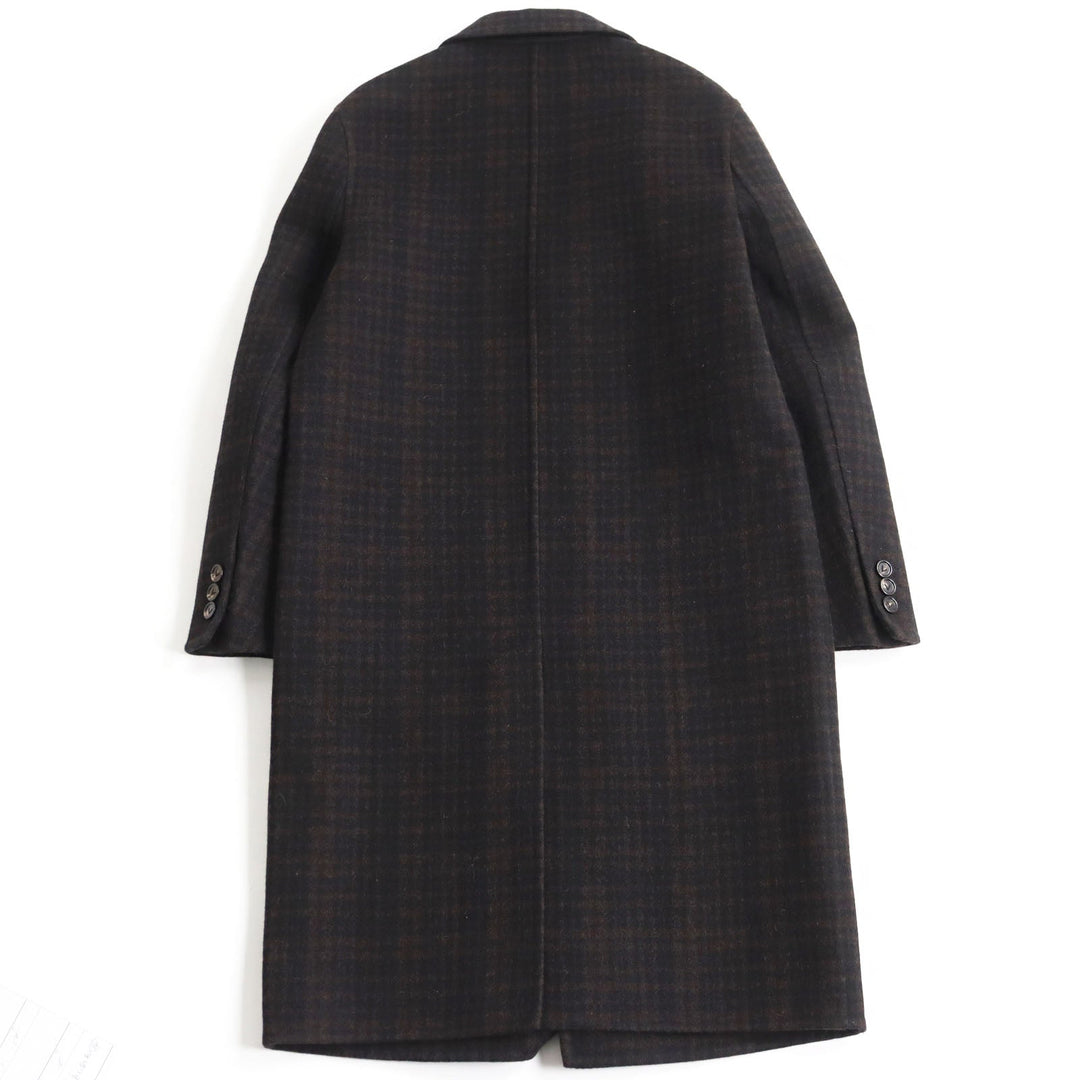 BOTTEGAVENETA Chester coat 653123 V0BL0 Outer: 98% wool, Outer: 2% elastane (polyurethane), Lining: 100% rayon Brown x black mens 44 Used Authentic