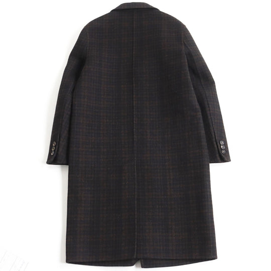 BOTTEGAVENETA Chester coat 653123 V0BL0 Outer: 98% wool, Outer: 2% elastane (polyurethane), Lining: 100% rayon Brown x black mens 44 Used Authentic