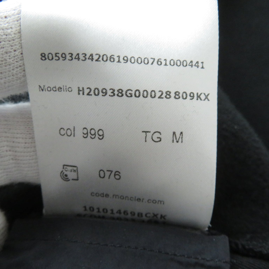 MONCLER pullover Main: 100% cotton, back body: 100% nylon, rib part: 100% cotton, back body lining: 100% cotton, other fabric: 100% nylon, embroidery part: 100% rayon black SWEAT SHIRT Women M Used Authentic