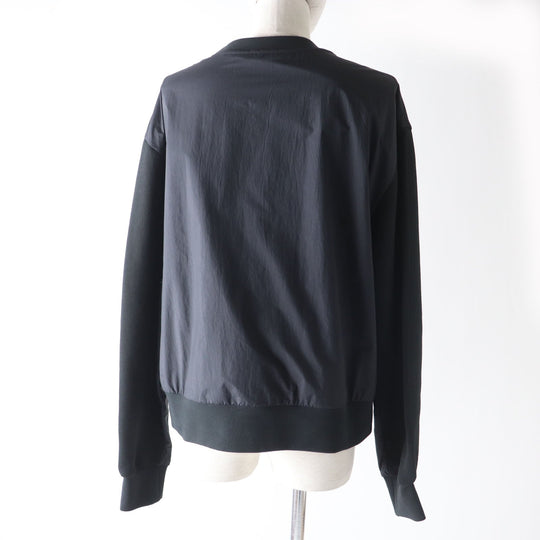 MONCLER pullover Main: 100% cotton, back body: 100% nylon, rib part: 100% cotton, back body lining: 100% cotton, other fabric: 100% nylon, embroidery part: 100% rayon black SWEAT SHIRT Women M Used Authentic