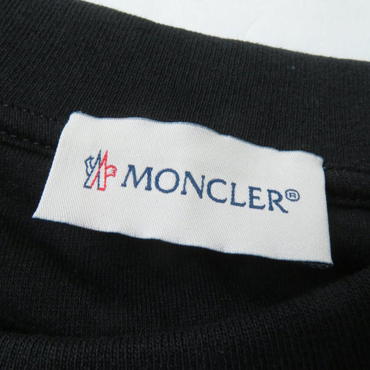 MONCLER pullover Main: 100% cotton, back body: 100% nylon, rib part: 100% cotton, back body lining: 100% cotton, other fabric: 100% nylon, embroidery part: 100% rayon black SWEAT SHIRT Women M Used Authentic