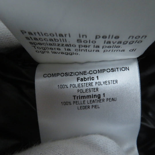 GUCCI Down jacket Outer: 100% polyester, Part: Leather, Lining: 100% polyamide (nylon), Filling: 90% down, Filling: 10% feather black Women 38 Used Authentic