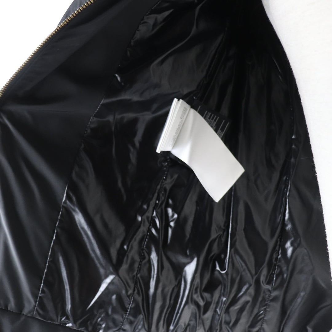 GUCCI Down jacket Outer: 100% polyester, Part: Leather, Lining: 100% polyamide (nylon), Filling: 90% down, Filling: 10% feather black Women 38 Used Authentic