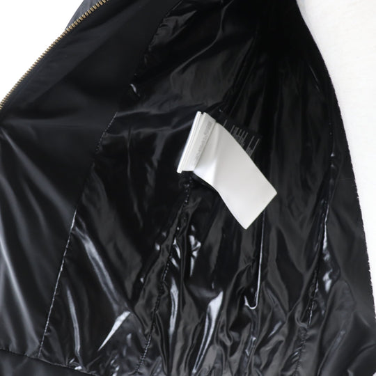 GUCCI Down jacket Outer: 100% polyester, Part: Leather, Lining: 100% polyamide (nylon), Filling: 90% down, Filling: 10% feather black Women 38 Used Authentic