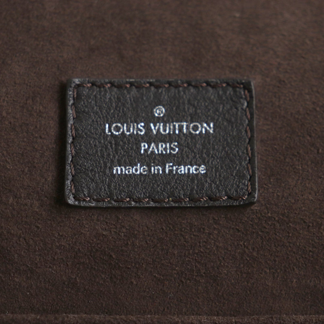 LOUIS VUITTON Backpack M40277 Monogram canvas x fleece/sheepskin Orange Monogram 2014 Celebrating Monogram Sac a do Bosphore mens Used Authentic