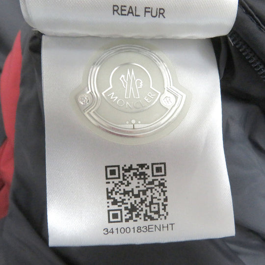 MONCLER Down vest Main: 100% nylon, Filling: 90% down, Filling: 10% feather, Other fabric: 100% wool, Fur part: sheep Navy AUBE GILET mens 2 Used Authentic