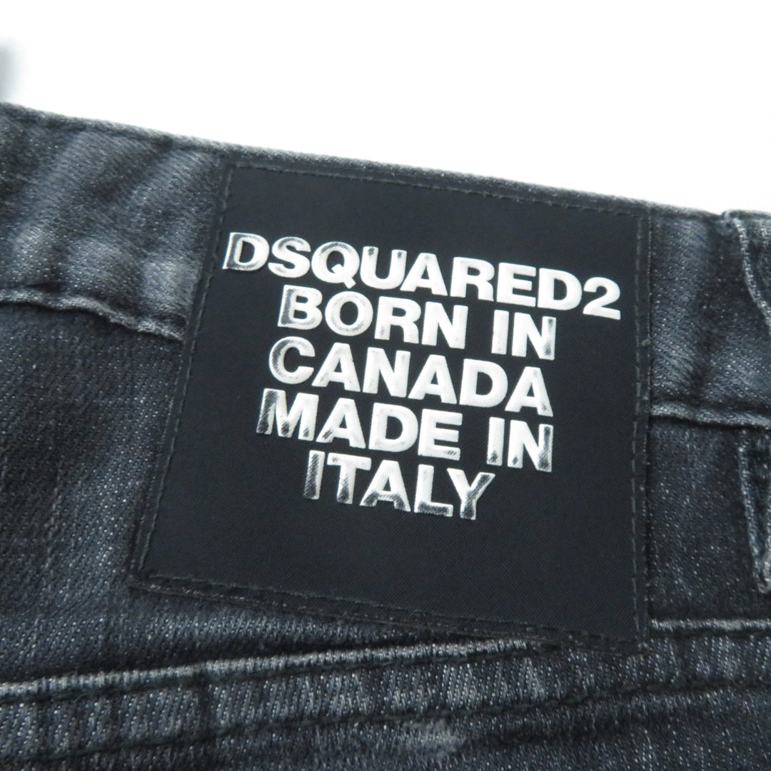 DSQUARED2 Denim pants S75LB0264 Outer: 98% cotton, Outer: 2% elastane (polyurethane), Pocket lining: 65% polyester, 35% cotton black Women 38 Used Authentic
