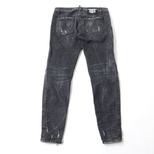 DSQUARED2 Denim pants S75LB0264 Outer: 98% cotton, Outer: 2% elastane (polyurethane), Pocket lining: 65% polyester, 35% cotton black Women 38 Used Authentic