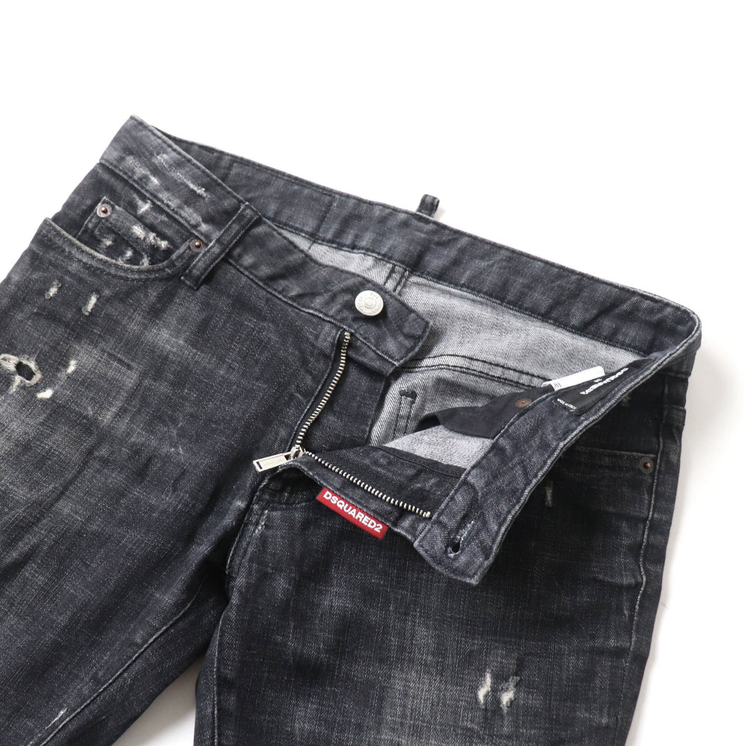 DSQUARED2 Denim pants S75LB0264 Outer: 98% cotton, Outer: 2% elastane (polyurethane), Pocket lining: 65% polyester, 35% cotton black Women 38 Used Authentic