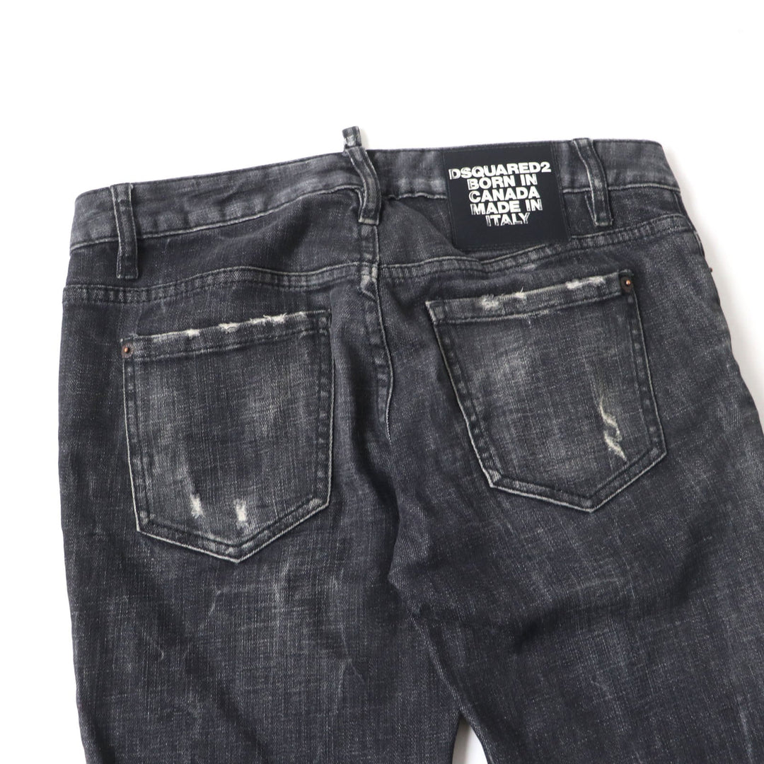 DSQUARED2 Denim pants S75LB0264 Outer: 98% cotton, Outer: 2% elastane (polyurethane), Pocket lining: 65% polyester, 35% cotton black Women 38 Used Authentic