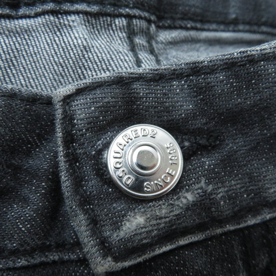 DSQUARED2 Denim pants S75LB0264 Outer: 98% cotton, Outer: 2% elastane (polyurethane), Pocket lining: 65% polyester, 35% cotton black Women 38 Used Authentic