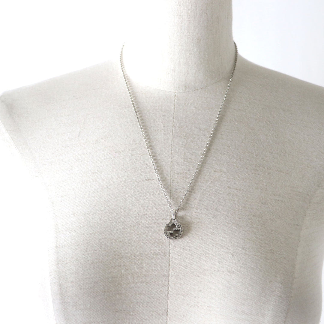 GUCCI Necklace Main�FAG925 Silver Arabesque Women Used Authentic
