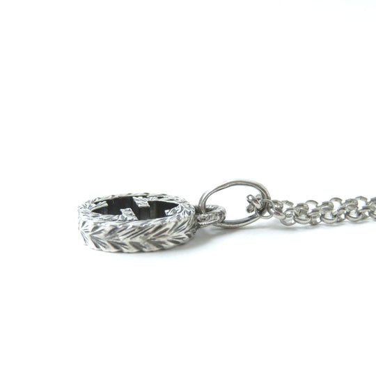 GUCCI Necklace Main�FAG925 Silver Arabesque Women Used Authentic