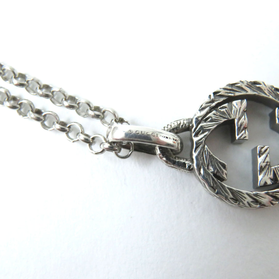 GUCCI Necklace Main�FAG925 Silver Arabesque Women Used Authentic