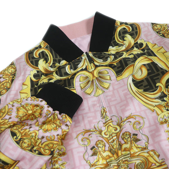 FENDI Blouson FW1091 Main: 100% silk, part: 90% cotton, part: 8% nylon, part: 2% elastane (polyurethane) Pink type mens 48 Used Authentic
