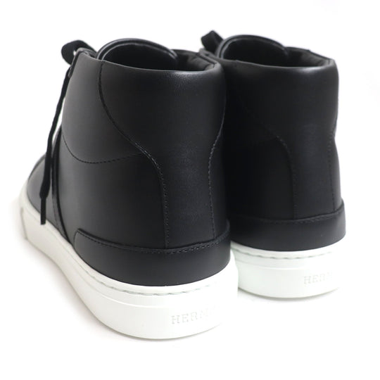 HERMES High cut sneakers Main: Leather black Daydream mens 39.5 Used Authentic