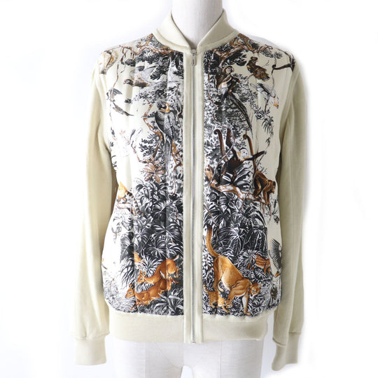 HERMES Nylon jacket Main: 100% silk, Main: 80% silk, Main: 14% cashmere, Main: 6% polyester, Part: 100% rayon, Filling: 100% polyester beige Women 34 Used Authentic
