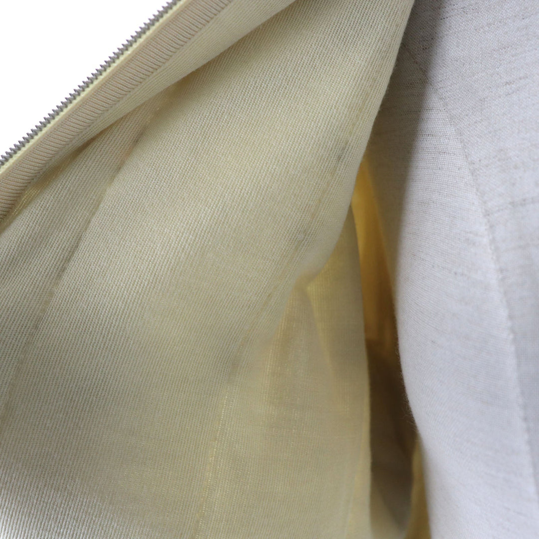 HERMES Nylon jacket Main: 100% silk, Main: 80% silk, Main: 14% cashmere, Main: 6% polyester, Part: 100% rayon, Filling: 100% polyester beige Women 34 Used Authentic