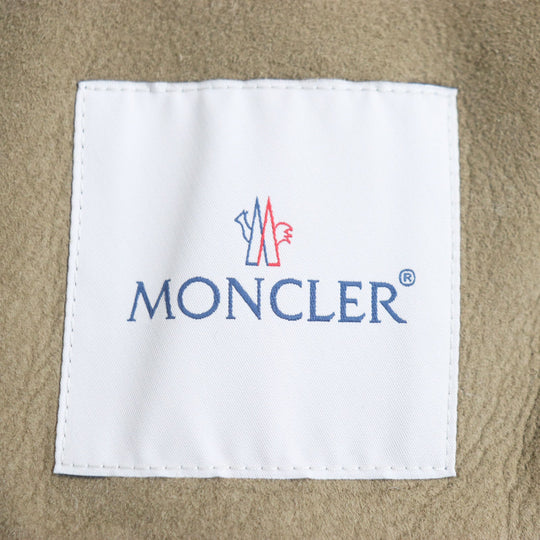MONCLER Down jacket Main: Mouton, Part: 100% nylon, Part: Leather, Filling: 90% down, Filling: 10% feather Brown CURVAL mens Zero size Used Authentic