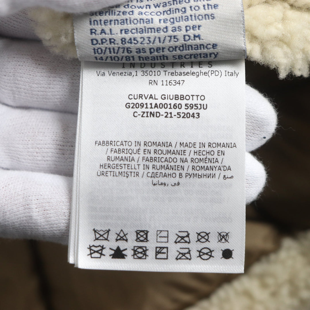 MONCLER Down jacket Main: Mouton, Part: 100% nylon, Part: Leather, Filling: 90% down, Filling: 10% feather Brown CURVAL mens Zero size Used Authentic