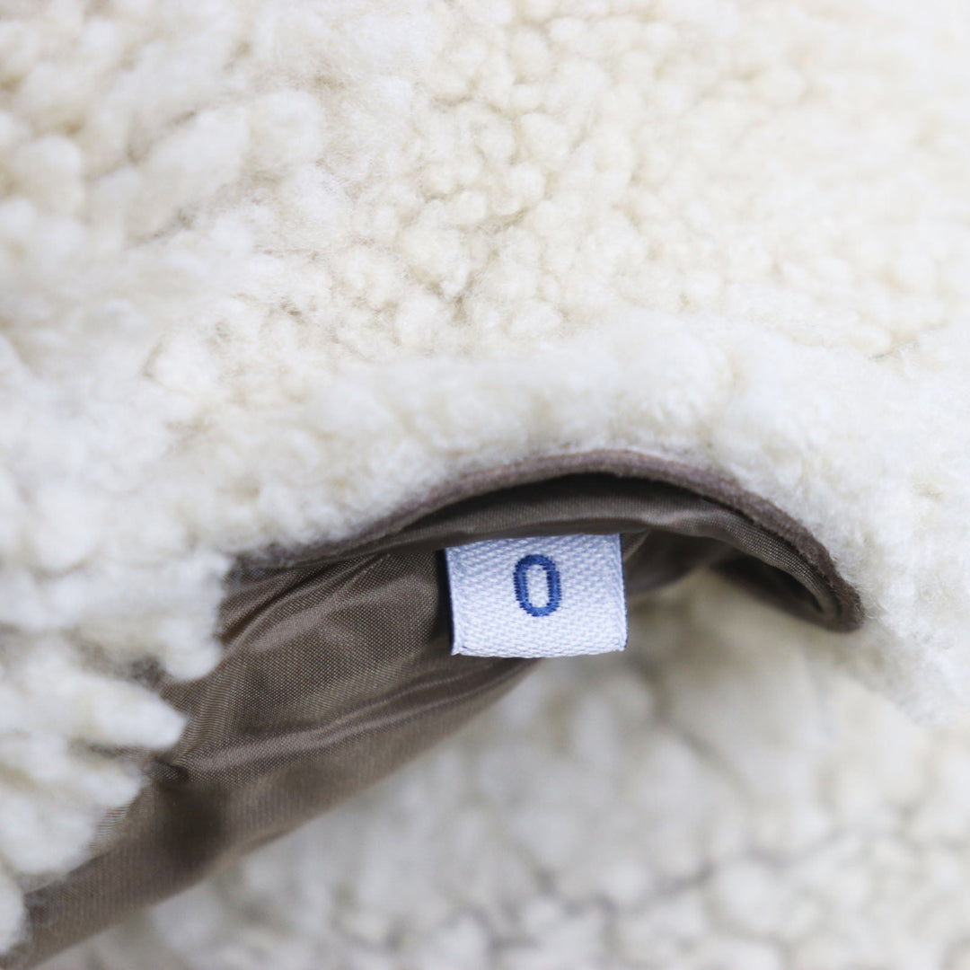 MONCLER Down jacket Main: Mouton, Part: 100% nylon, Part: Leather, Filling: 90% down, Filling: 10% feather Brown CURVAL mens Zero size Used Authentic