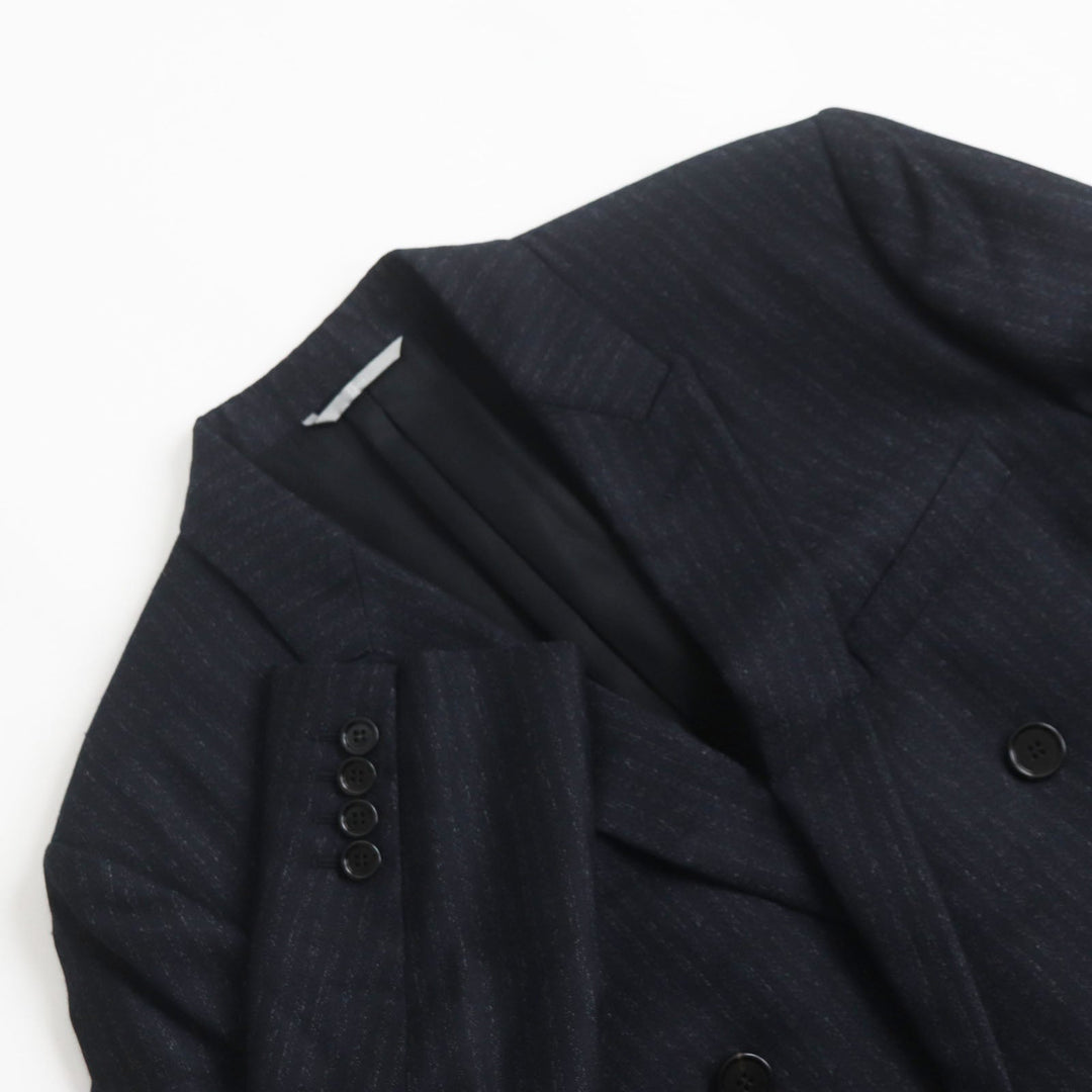 Dior HOMME Double chester coat 533C341A3430 Outer: 95% wool, Outer: 5% silk, Lining: 55% rayon, Lining: 45% cupra, Lining: 100% cupra Dark navy mens 46 Used Authentic