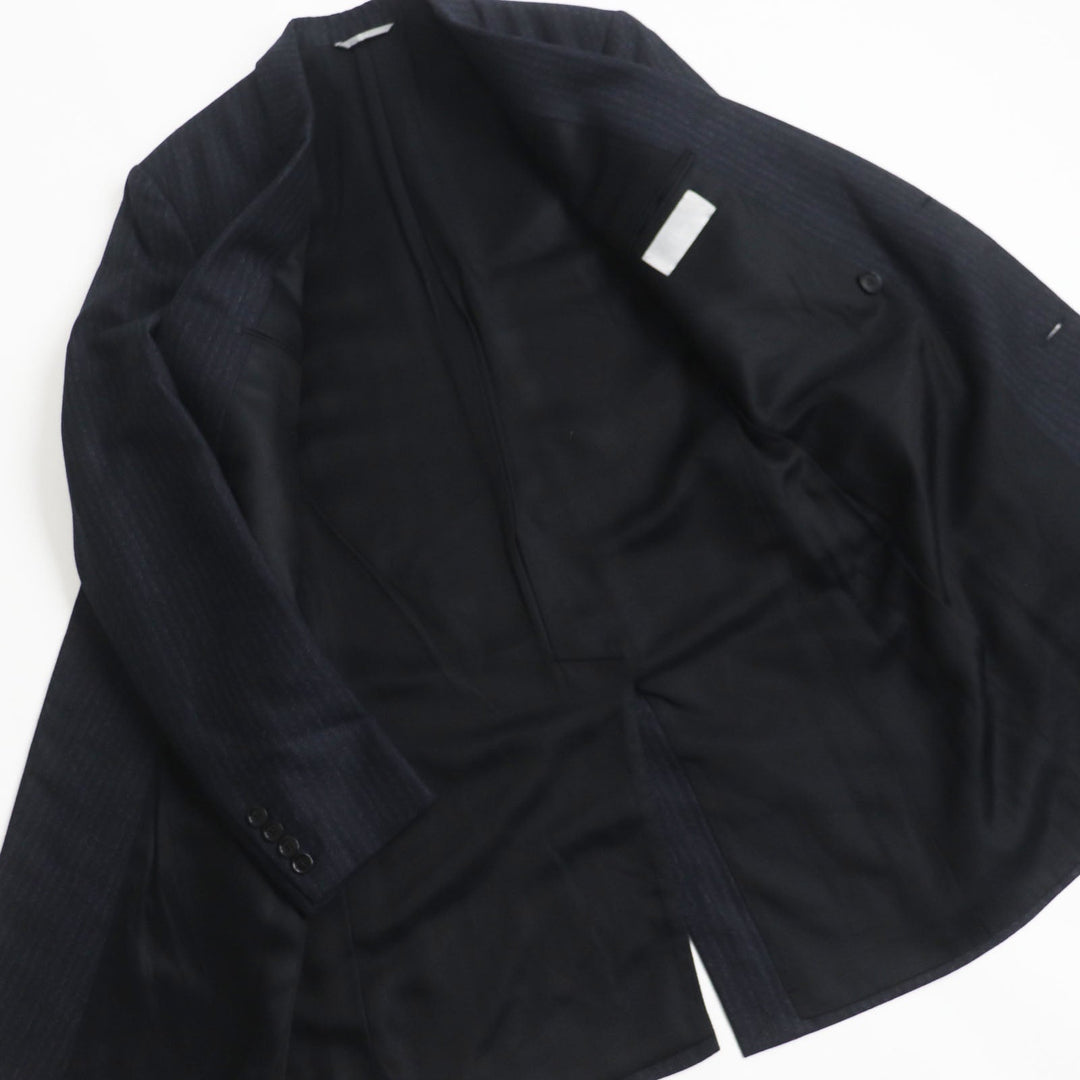 Dior HOMME Double chester coat 533C341A3430 Outer: 95% wool, Outer: 5% silk, Lining: 55% rayon, Lining: 45% cupra, Lining: 100% cupra Dark navy mens 46 Used Authentic
