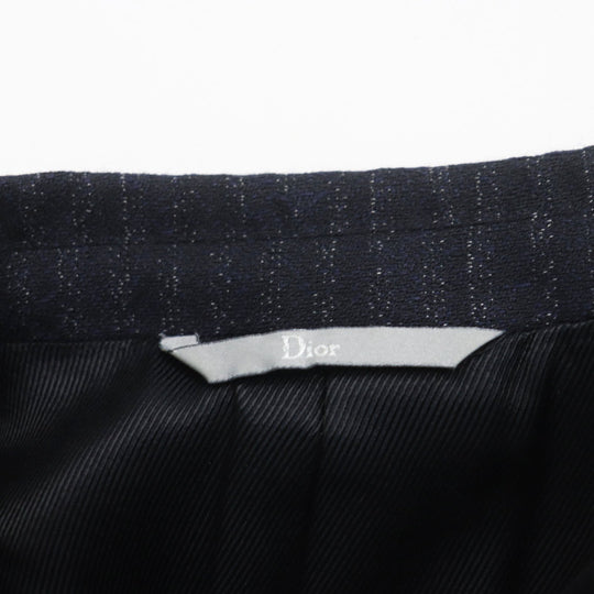 Dior HOMME Double chester coat 533C341A3430 Outer: 95% wool, Outer: 5% silk, Lining: 55% rayon, Lining: 45% cupra, Lining: 100% cupra Dark navy mens 46 Used Authentic