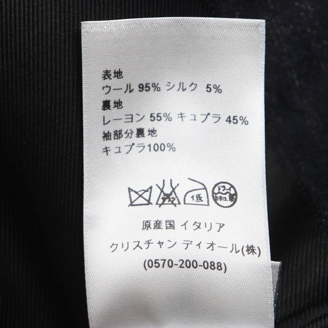 Dior HOMME Double chester coat 533C341A3430 Outer: 95% wool, Outer: 5% silk, Lining: 55% rayon, Lining: 45% cupra, Lining: 100% cupra Dark navy mens 46 Used Authentic