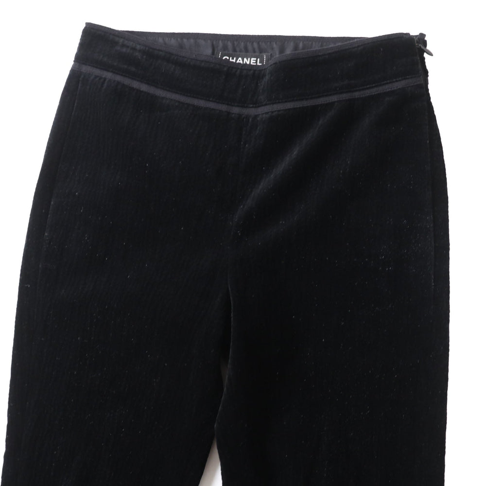 CHANEL Pants P44709 Main: 99% cotton, Main: 1% elastane (polyurethane) black Women 34 Used Authentic